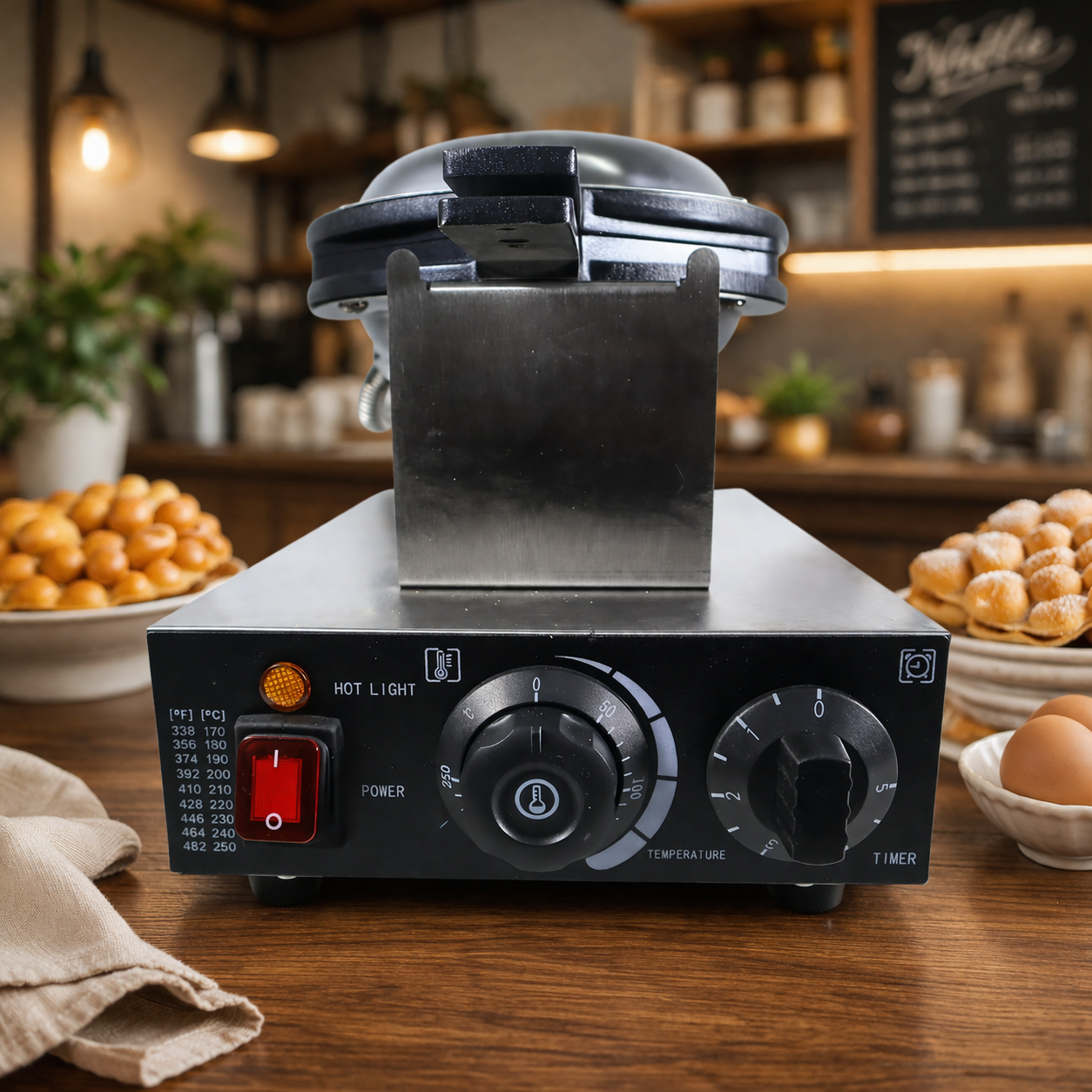 Aberdeen Mesin Cetakan Kue Egg Waffle Hong Kong Style 220V 1400W - YN-6 Gambar produk Aberdeen Mesin Cetakan Kue Egg Waffle Hong Kong Style 220V 1400W - YN-6