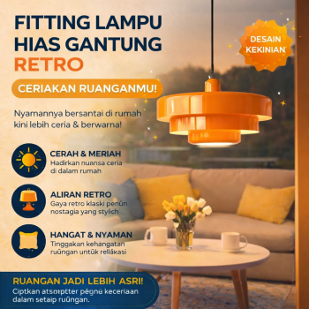 CETANT Fitting Lampu Hias Gantung Retro Macaron Hanging Lamp E27 - LPL139