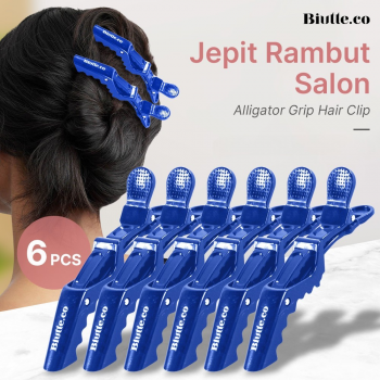 Biutte.co Jepit Rambut Salon Barber Hair Alligator Clip Grip 6 PCS - L05