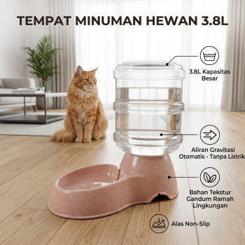Hipidog Tempat Minuman Hewan Automatic Pet Water Dispenser 3.8 L - 18YN4213