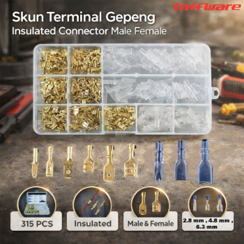 Taffware Skun Terminal Gepeng Insulated Connector Male Female 315 PCS - MA3