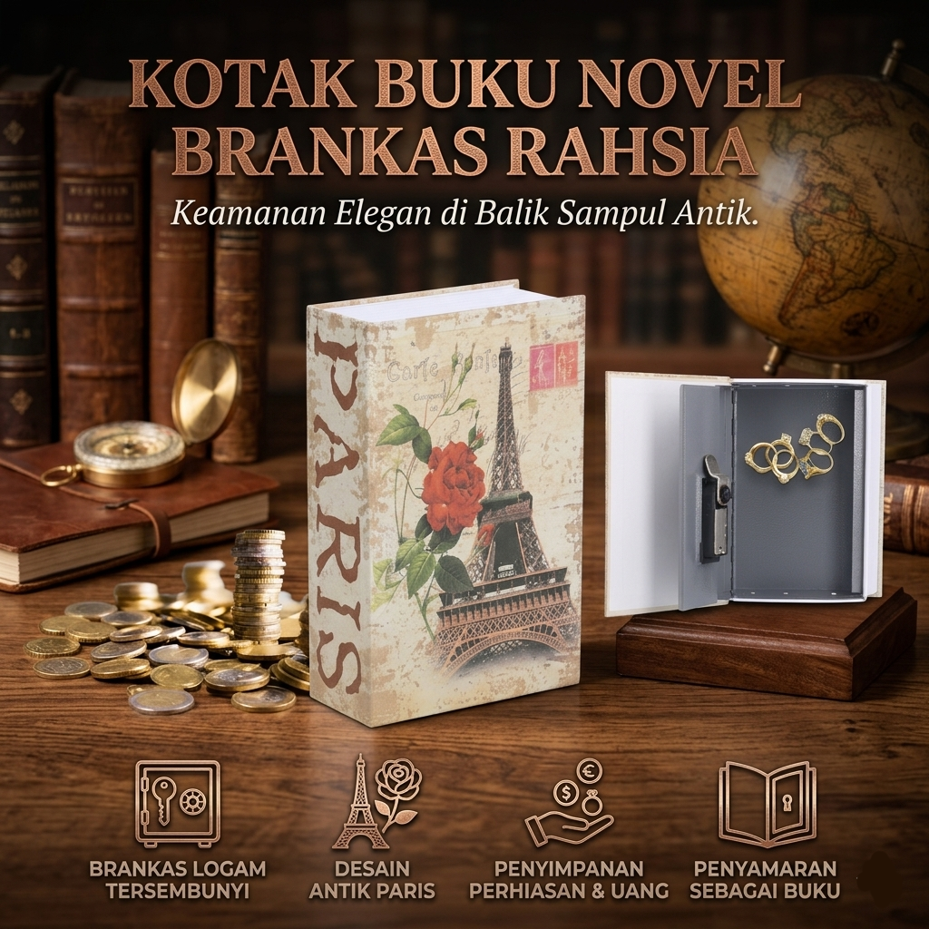 Gambar produk TaffGUARD Kotak Buku Novel Security Box Password Lock Size S - KB-20P