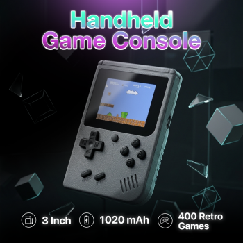 Toddi Handheld Game Console Gameboy 3 Inch 400 Retro Game - INU95