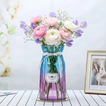 TaffHOME Vas Bunga Kaca Estetik Nordic Ribbon Flower Vase - BT-65