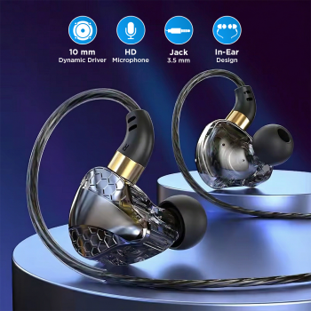WKZ Earphone In-Ear Subwoofer Gaming Computer Sports with Microphone - S18