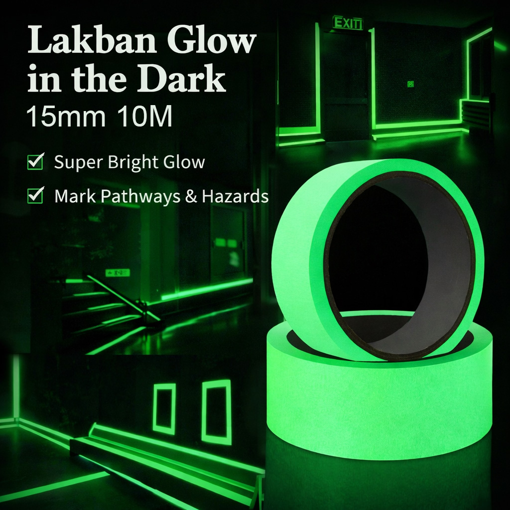 Gambar produk HAPPYARD Lakban Glow in the Dark Luminous Tape Decoration 10M 15mm - HY6 - Utama