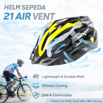 TaffSPORT Helm Sepeda Bike Aerodynamic EPS Foam Unisex 21 Air Vent - X10