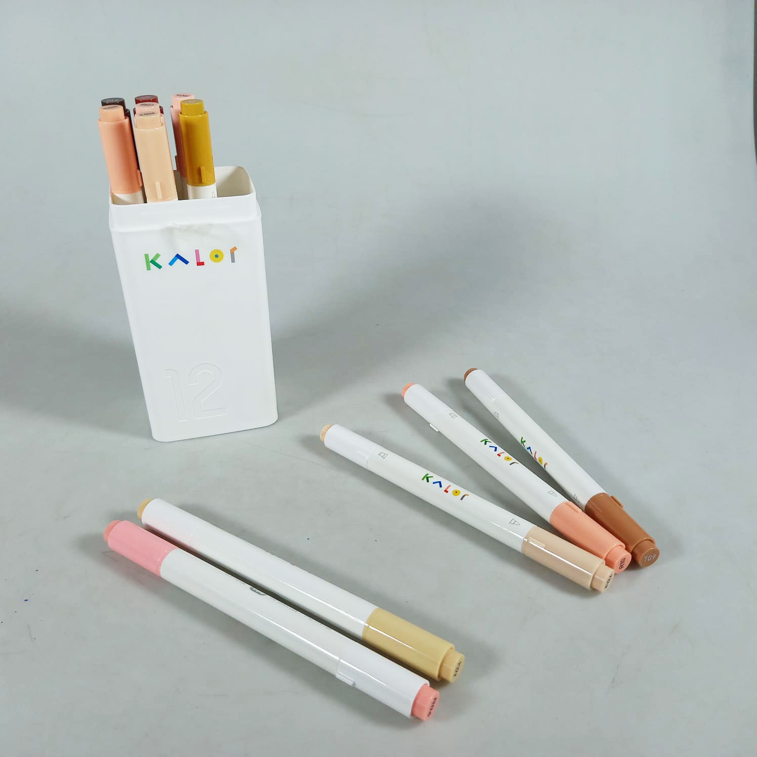 Gambar produk Kaco KALOR Spidol Warna Olied Based Marker 12 Colors Ivory Tower - MP2009-01