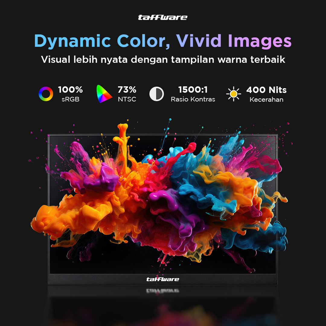 Gambar produk Taffware Portable Monitor 16 Inch IPS QHD 2.5K 60Hz Type C 3D Audio - 1600XTS-2