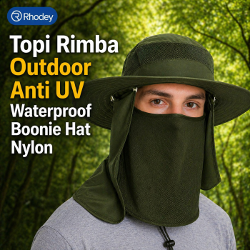 Rhodey Topi Rimba Outdoor Anti UV Waterproof Boonie Hat Nylon - AFS5