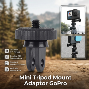 Taffware Mini Tripod Mount Adaptor for Xiaomi Yi and GoPro 1/4 Inch - KF55