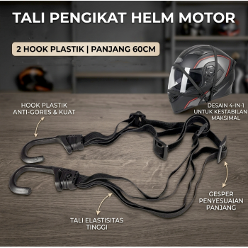 OTOHEROES Tali Pengikat Helm Motor Strap Adjustable 2 Hook 60cm - FM2HO