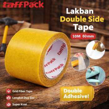 TaffPACK Lakban Dua Sisi Super Strong Grid Fiber Double Sided Tape 10M - DA30