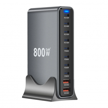 Gambar produk Taffware Charger Station Fast Charging USB Type C GaN3 10 Port 800W - YMX-800W