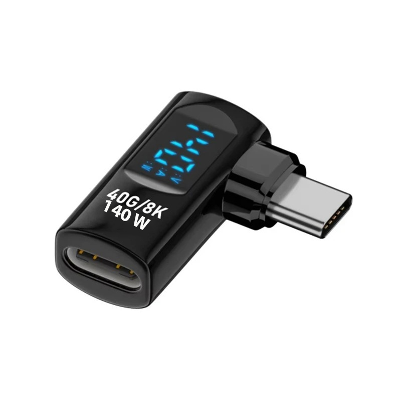 Gambar produk SHANWA OTG USB Type C 4.0 Female to Male Adaptor LED 40Gbps 140W - SH-40 - 1