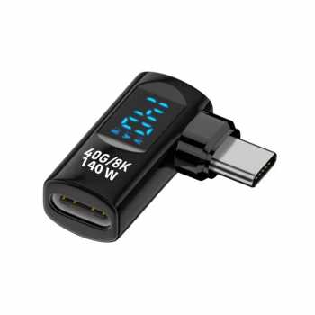 Gambar produk SHANWA OTG USB Type C 4.0 Female to Male Adaptor LED 40Gbps 140W - SH-40 - 1