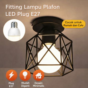 JOYINLED Fitting Lampu Plafon LED Minimalis Retro Nordic E27 - JY-27