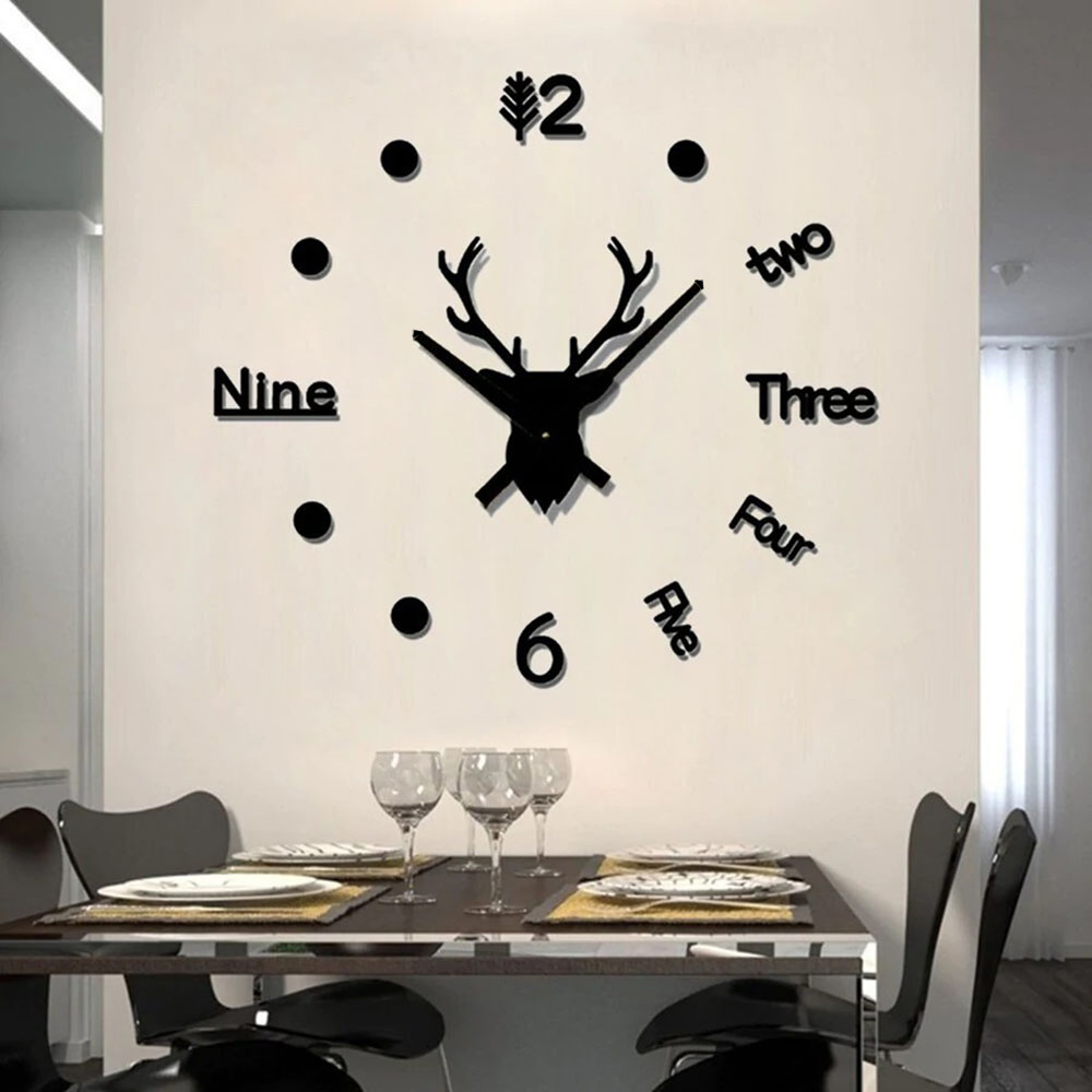 Jam Dinding DIY Quartz Creative Design Model Deer Head 80cm - Q8073 Gambar produk Jam Dinding DIY Quartz Creative Design Model Deer Head 80cm - Q8073 - Utama