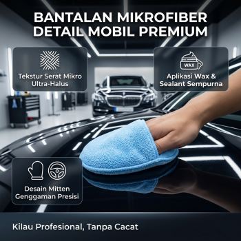 Gambar produk Kongyide Auto Care Kain Microfiber Mobil Model Bundar - L-20