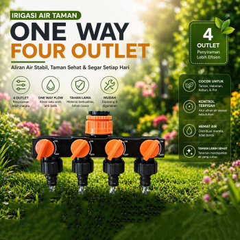 SeeKood Irigasi Air Taman One Way Four Water Outlet Controller Valve - SK41