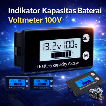 SUPNOVA Indikator Kapasitas Baterai Battery Capacity Voltmeter 100V - SP-100