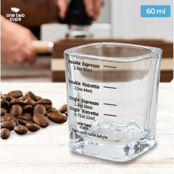 One Two Cups Gelas Takar Kopi Espresso Shot Measuring Cup 60ml - MD20