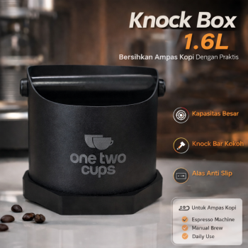 One Two Cups Wadah Ampas Kopi Espresso Knock Box Container Non Slip - FKBMZ-009