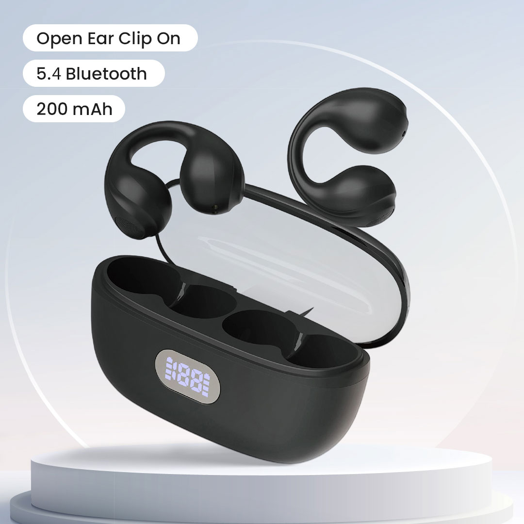 ZHUOHUAN Earphone Bluetooth 5.4 TWS Open Ear Clip HiFi Surround - JS352 Gambar produk ZHUOHUAN Earphone Bluetooth 5.4 TWS Open Ear Clip HiFi Surround - JS352