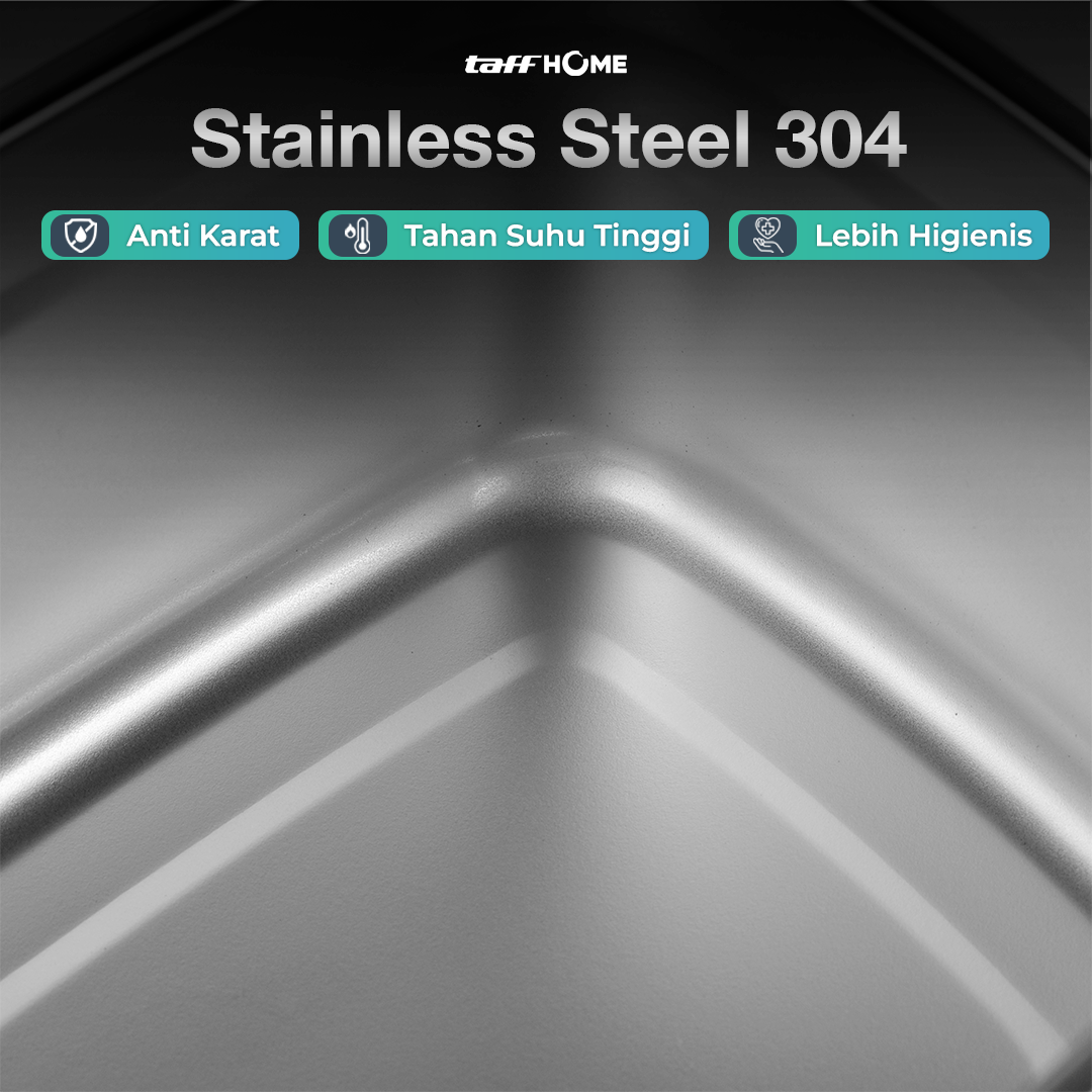 TaffHOME Kotak Makan Anti Tumpah Deep Lunch Box Stainless Steel 304 1000ml - Slyz51 Gambar produk TaffHOME Kotak Makan Anti Tumpah Deep Lunch Box Stainless Steel 304 1000ml - Slyz51 - 1