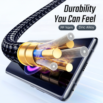 Gambar produk ESSAGER Kabel Data USB Type C Fast Charging LED Display 7A 100W 1M - ES-X76