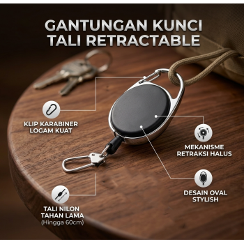 FXM Klip Gantungan Kunci Tali Puller Keychain ID Holder - FX-12