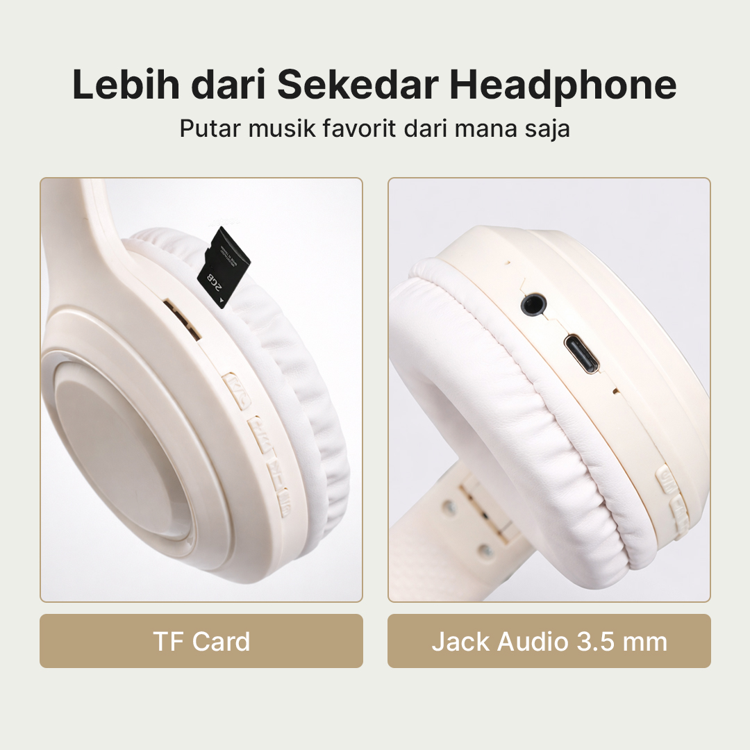 NEWSNR Headphone Bluetooth 5.1 Noise Reduction TF AUX Foldable 150mAh - DR-58 Gambar produk NEWSNR Headphone Bluetooth 5.1 Noise Reduction TF AUX Foldable 150mAh - DR-58