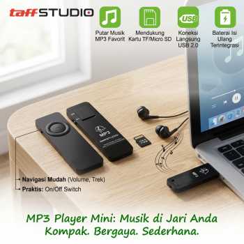 Gambar produk TaffSTUDIO MP3 Player Portable Mini USB 2.0 TF Card 80 mA - IRS9