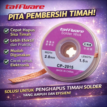 Gambar produk Taffware Pita Pembersih Timah Solder Wick 2.0mm 1.5M - CP-2015