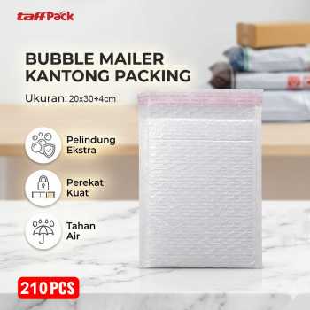 TaffPACK Bubble Mailer Kantong Packing Self Seal 80G 20x30+4CM 210PCS - TB2030