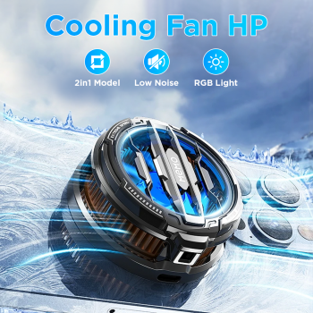 Gambar produk MEMO Fan Cooler HP Gaming Magnetic RGB Kipas Pendingin 25dB 5V - CX07