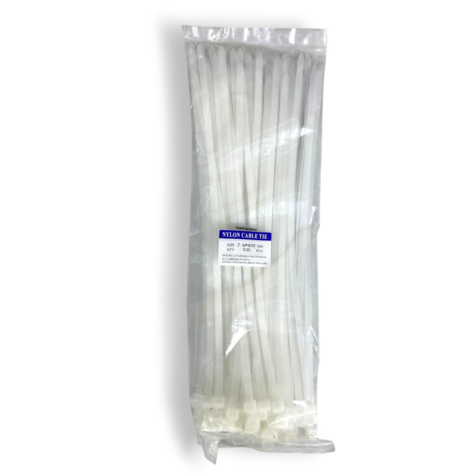 Taffware Kabel Ties Cable Nylon Multifunction 100 PCS 7.6x400mm - YQ835 Gambar produk Taffware Kabel Ties Cable Nylon Multifunction 100 PCS 7.6x400mm - YQ835 - Kemasan