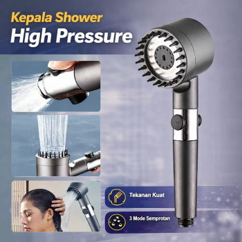 BATHE PROJECT Kepala Shower Mandi High Pressure Adjustable 3 Mode - KF-3