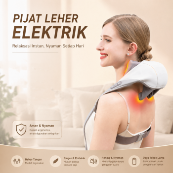 IMONEAlat Pijat Leher Elektrik Terapi Bahu Heating Neck Massager - HJ-188