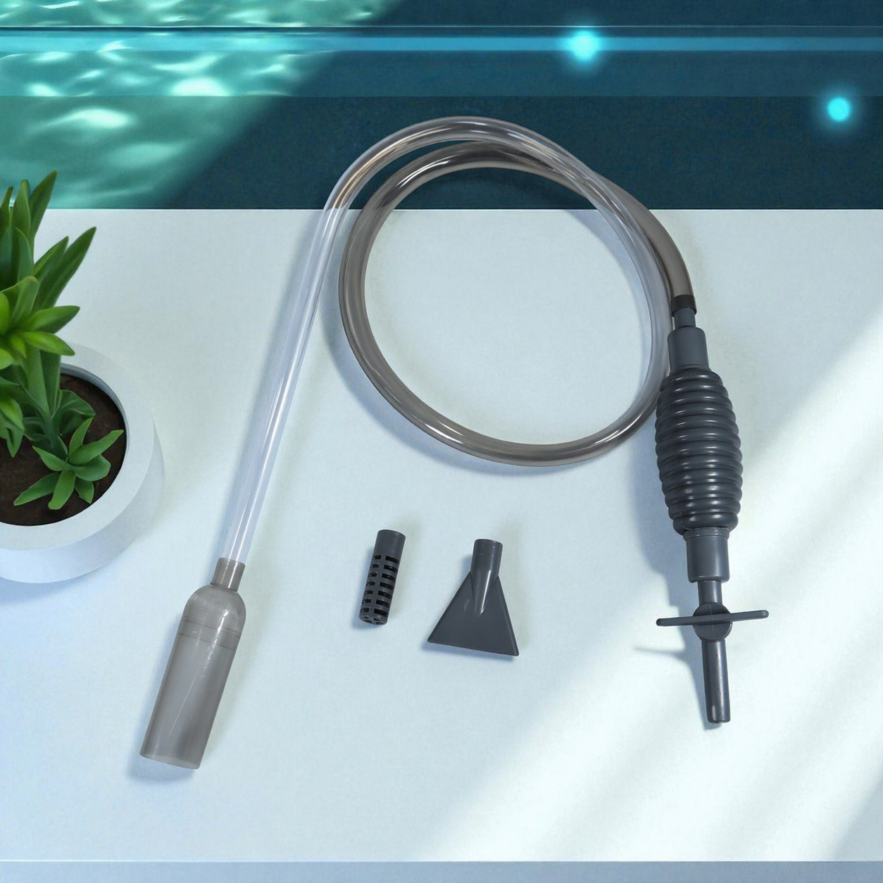 FISHERY Pembersih Akuarium Manual Fish Tank Water Changer 1.7M - FH17M Gambar produk FISHERY Pembersih Akuarium Manual Fish Tank Water Changer 1.7M - FH17M - 2