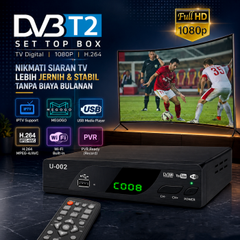 Taffware Set Top Box TV Digital HD 1080P H.264 DVB-T2 - DZ