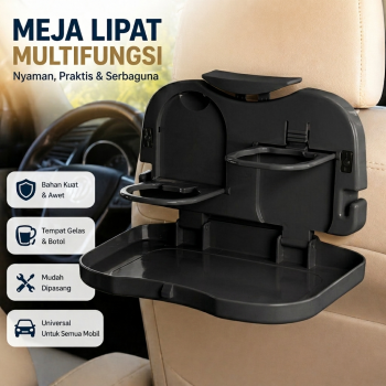 Meja Lipat Mobil Foldable Back Seat Table Multifunction Tray - JH-924