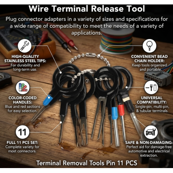 WHDZ Terminal Removal Tools Pin Extractor Kit 11 PCS - DC10TZ