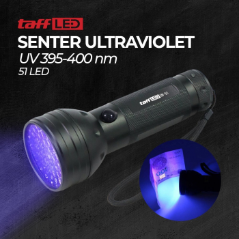 Gambar produk TaffLED Senter UV Ultraviolet Flashlight Waterproof 400nm 51 LED - UV-51