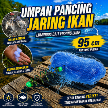 Gambar produk MATABOMNET Umpan Pancing Jaring Ikan Luminous Bait Fishing Lure 95 cm - 10118