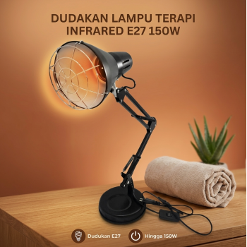 FRMN Dudukan Lampu Terapi Infrared Physiotherapy Long Arm E27 150W - F-150