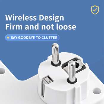 Gambar produk Taffware Stop Kontak LED Light USB Type C EU Plug 8A 250V 2200W 4 Soket - EU-8630UL