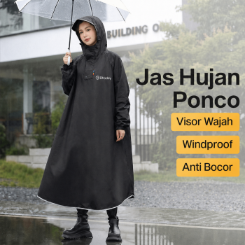 Gambar produk Rhodey Jas Hujan Ponco Anti Rembes 150D Oxford Waterproof Raincoat Size S - PY-45