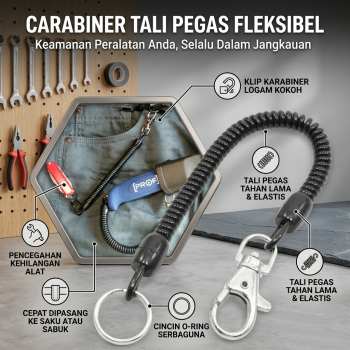 Carabiner Quickdraw Pengait Tali Pegas Fleksibel Outdoor EDC Serbaguna - CRBR44