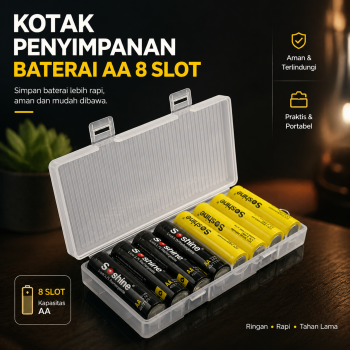 Soshine Kotak Penyimpanan Baterai Battery Storage Box 8 Slot for AA - CS18